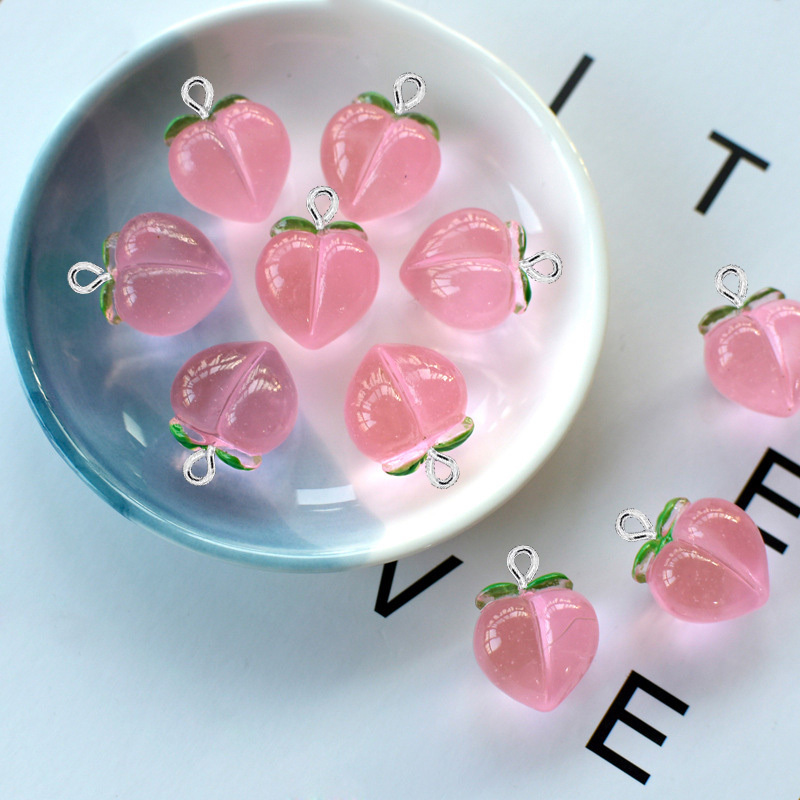Resin Art Jewelry Kit - 10Pcs New Transparent Peach Flat Resin