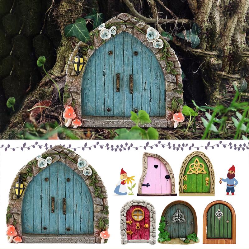 Resin Art With Wood - Elf Fairy Door Miniature Garden House