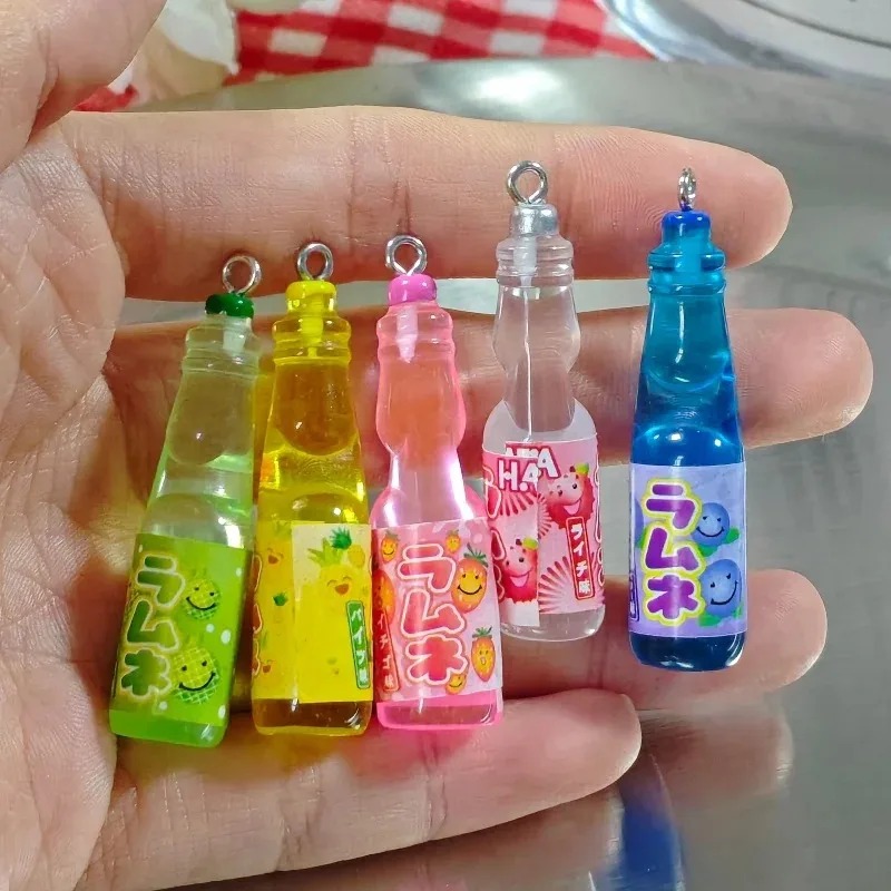 Resin Art Jewelry Kit - 10Pcs Tiny Soda Bottle Resin Charms