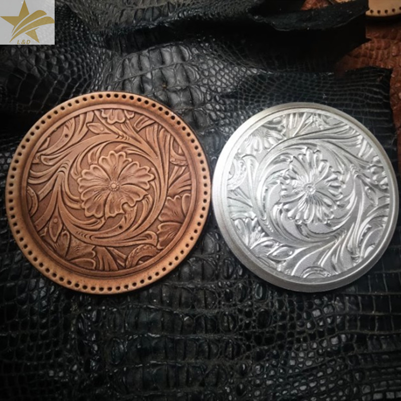 Coaster Mold Square - 3D Aluminum Alloy Arabesque Leather Embossing