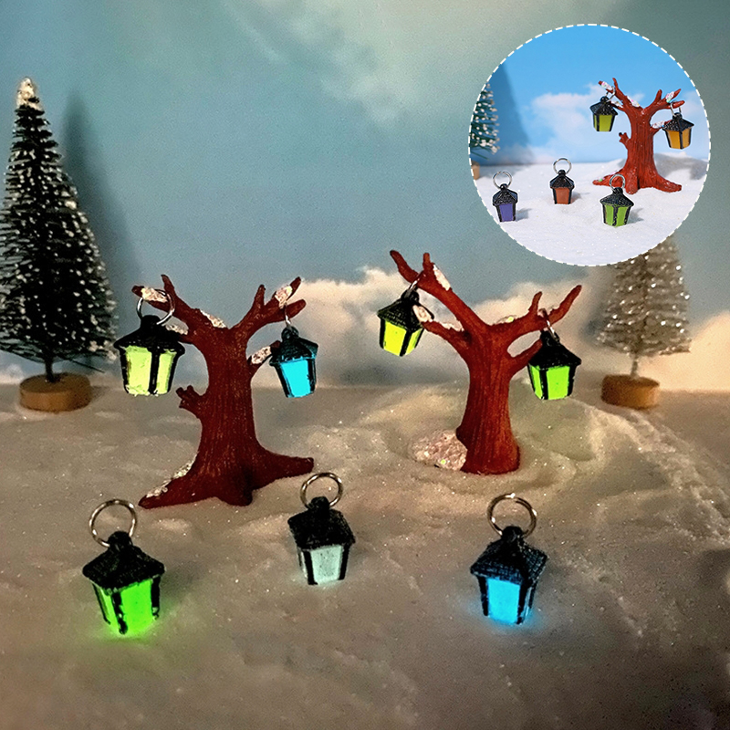 Resin Art Light - 1Set Mini Luminous Hanging Tree Lanterns