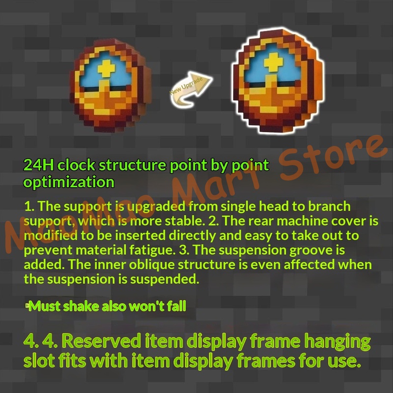 Chic Retro Pixel Art Style Sun - đánh giá và giá Resin Art Wall Clock