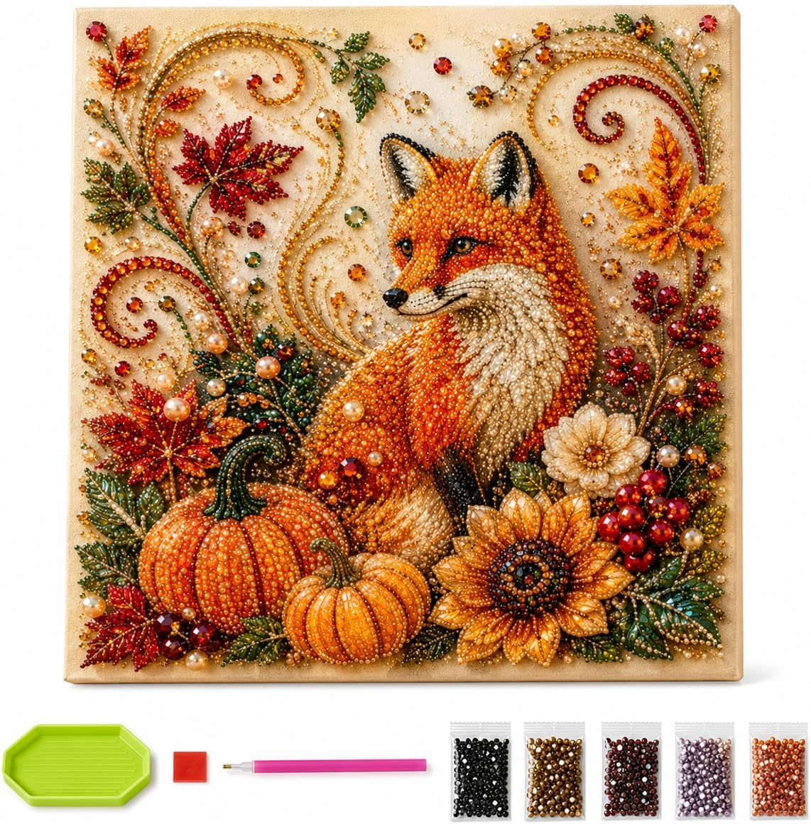 Autumn Diamond Pearl Painting  - đánh giá và giá Resin Art Flower
