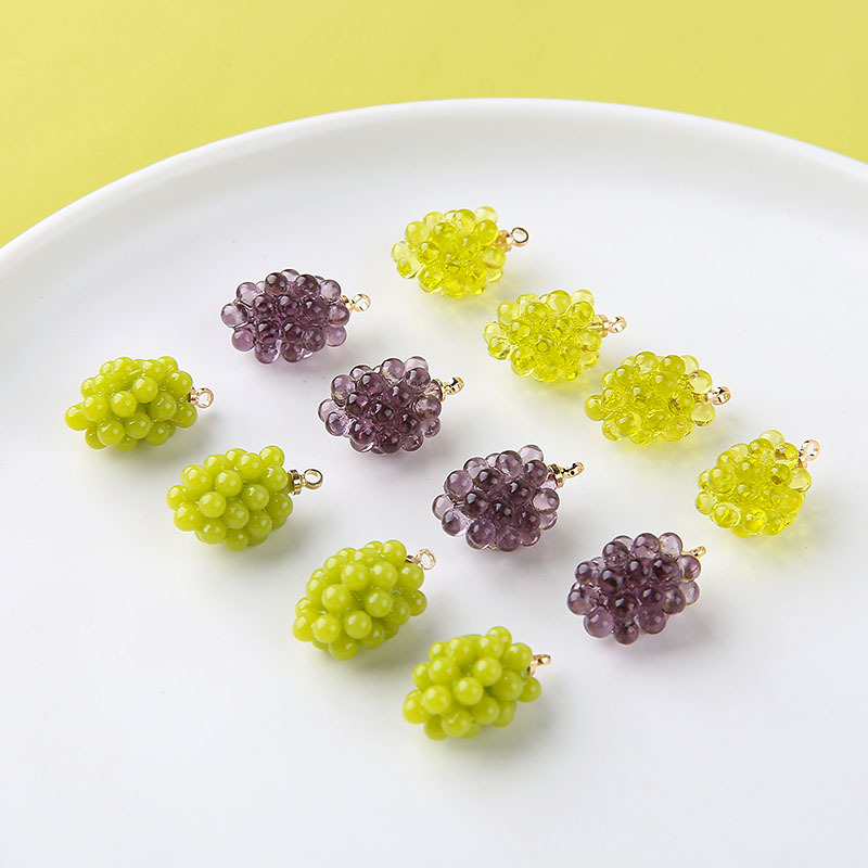 6pcs Cute Little Grapes Resin  - đánh giá và giá Resin Art Jewelry Kit