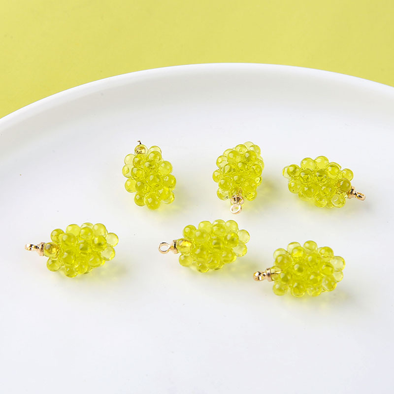 6pcs Cute Little Grapes Resin  - đánh giá và giá Resin Art Jewelry Kit