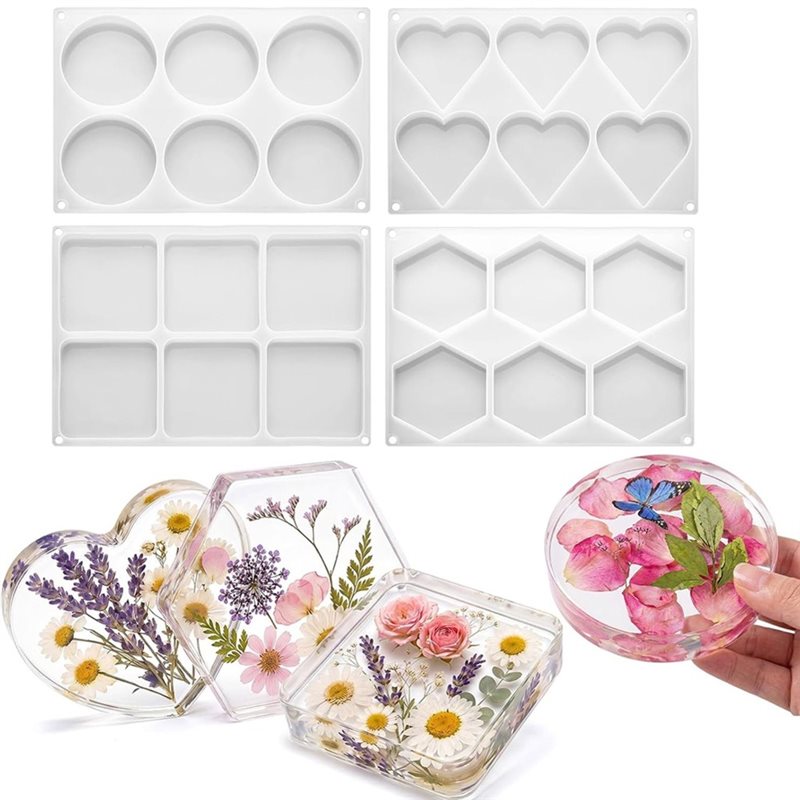 [ABFI!】 Resin Molds For DIY Ep - đánh giá và giá Coaster Mold Square