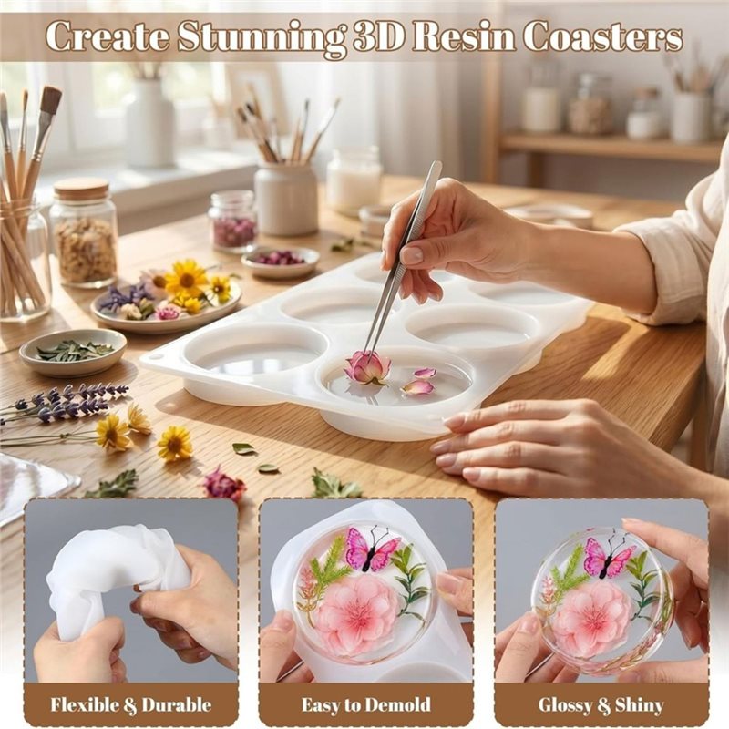 [ABFI!】 Resin Molds For DIY Ep - đánh giá và giá Coaster Mold Square