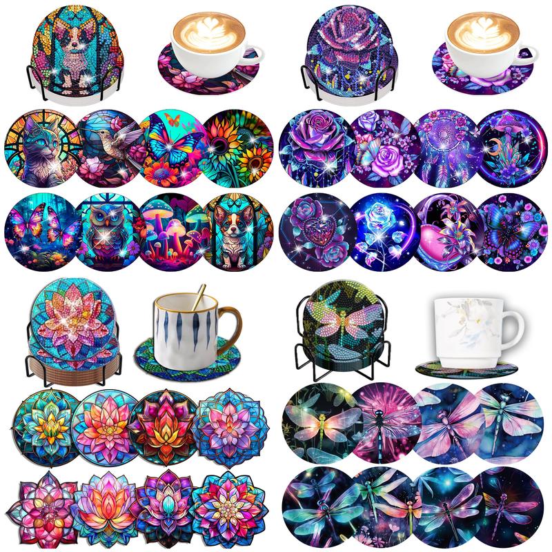 8pcs/Set DIY Diamond Painting  - đánh giá và giá Resin Art With Wood