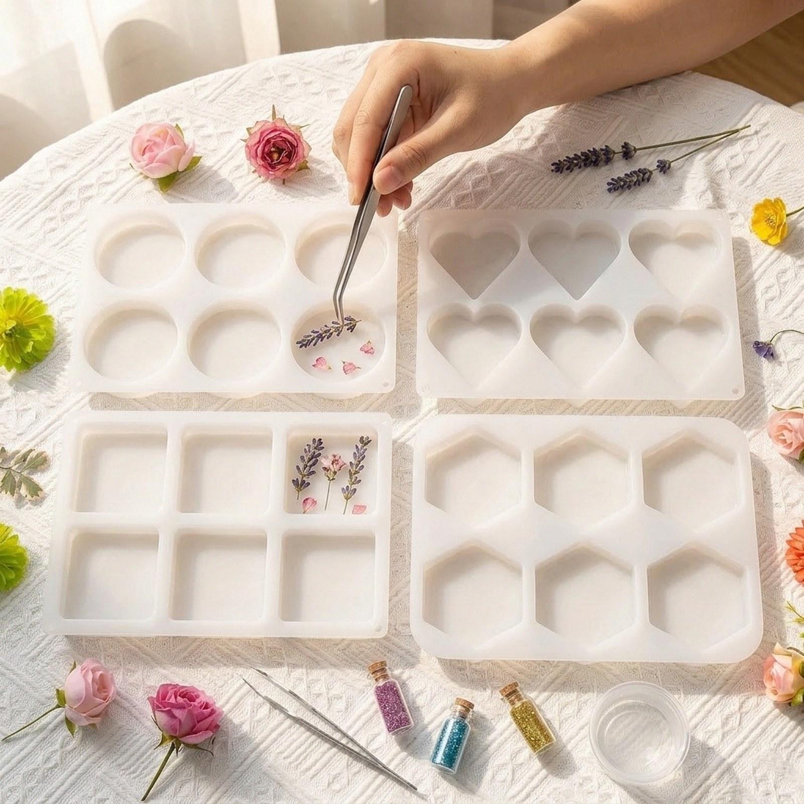 4Pcs Deep Resin Coaster Molds  - đánh giá và giá Coaster Mold Square