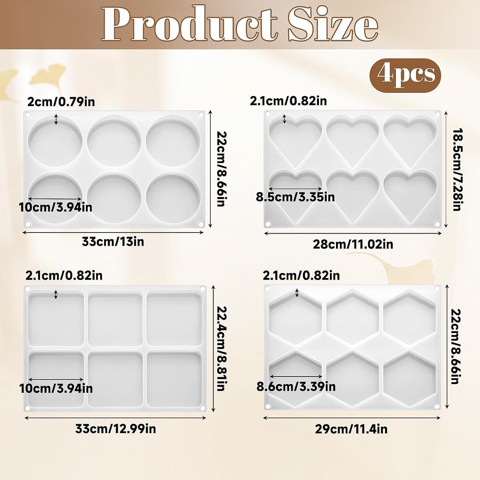 4Pcs Deep Resin Coaster Molds  - đánh giá và giá Coaster Mold Square