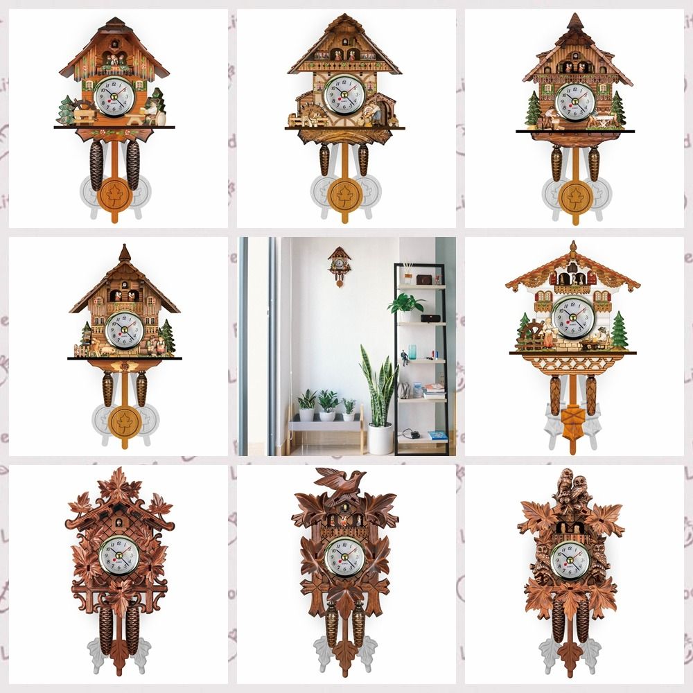 Clock Wall Wooden Wood Pendulu - đánh giá và giá Resin Art Wall Clock