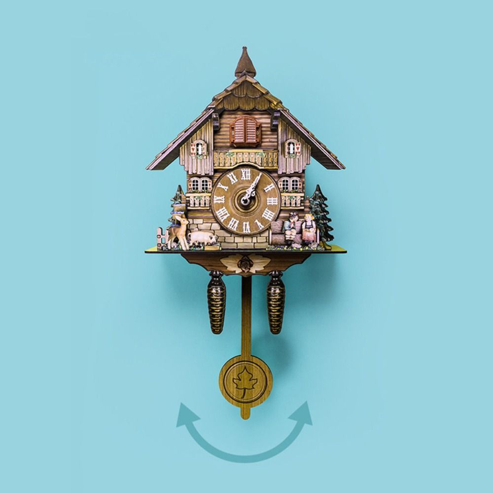 Clock Wall Wooden Wood Pendulu - đánh giá và giá Resin Art Wall Clock