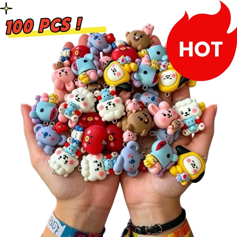 7pcs BT21 Resin Cartoon Charm  - đánh giá và giá Resin Art Jewelry Kit