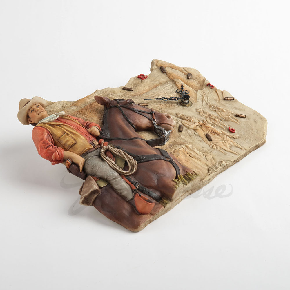 Vintage Western Cowboy Horse R - đánh giá và giá Resin Art Wall Clock