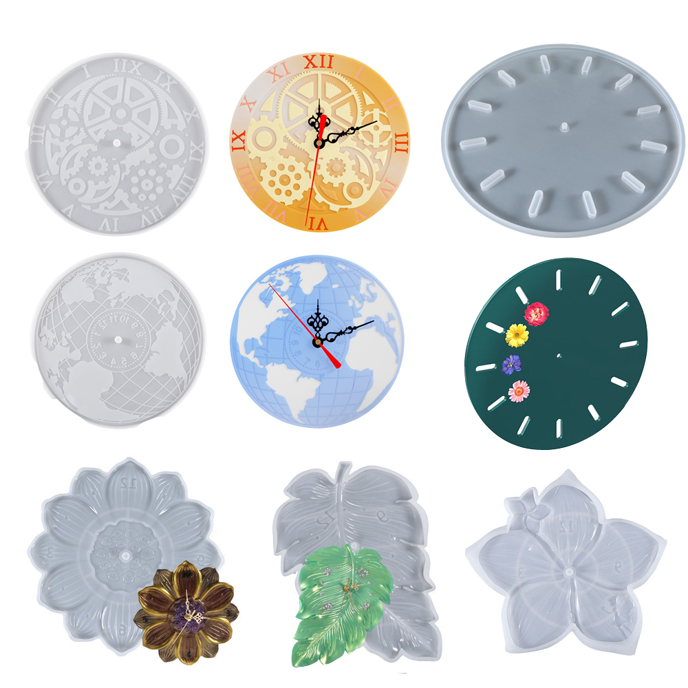 World Map Lotus Leaf Sakura Cl - đánh giá và giá Resin Art Wall Clock