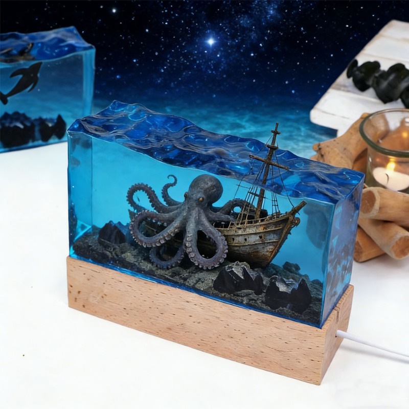 DIY Resin Craft Light Underwat - đánh giá và giá Resin Art Light