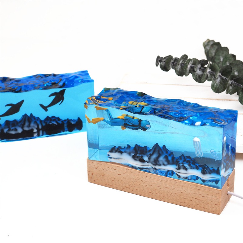 DIY Resin Craft Light Underwat - đánh giá và giá Resin Art Light