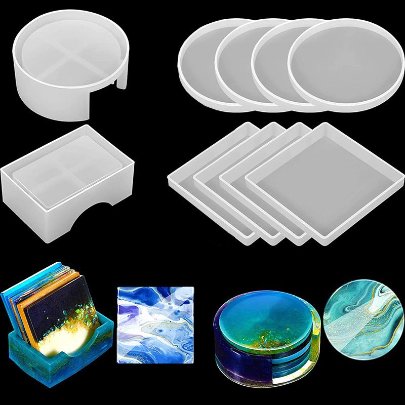 Round Square Coaster Silicone  - đánh giá và giá Coaster Mold Square