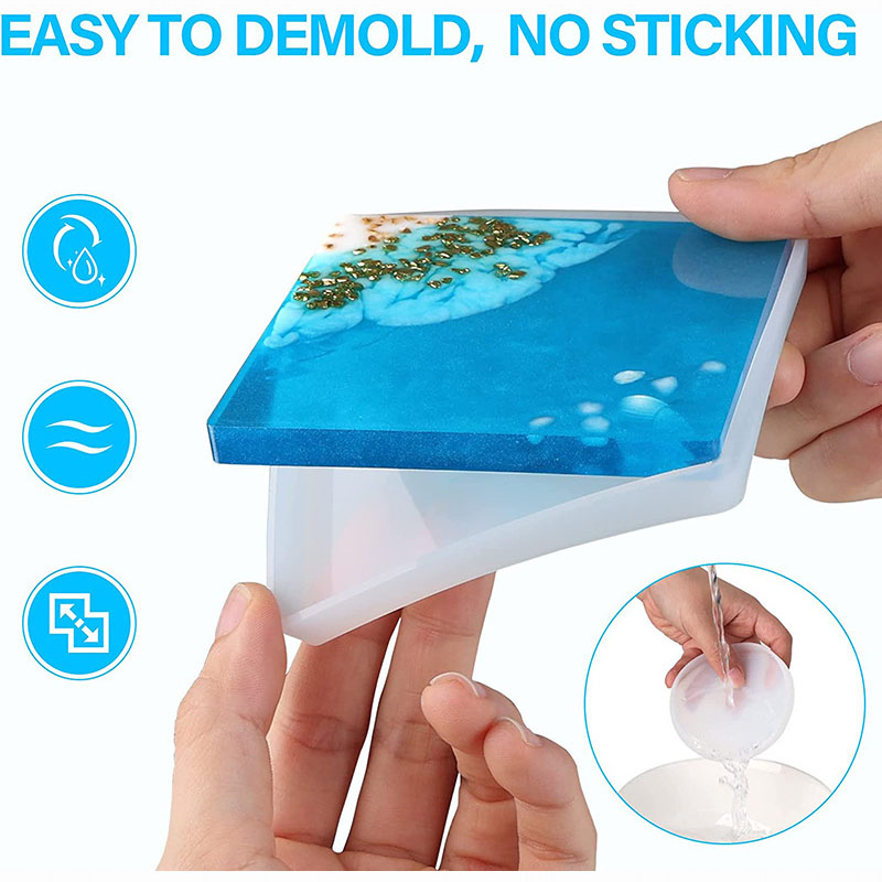 Round Square Coaster Silicone  - đánh giá và giá Coaster Mold Square