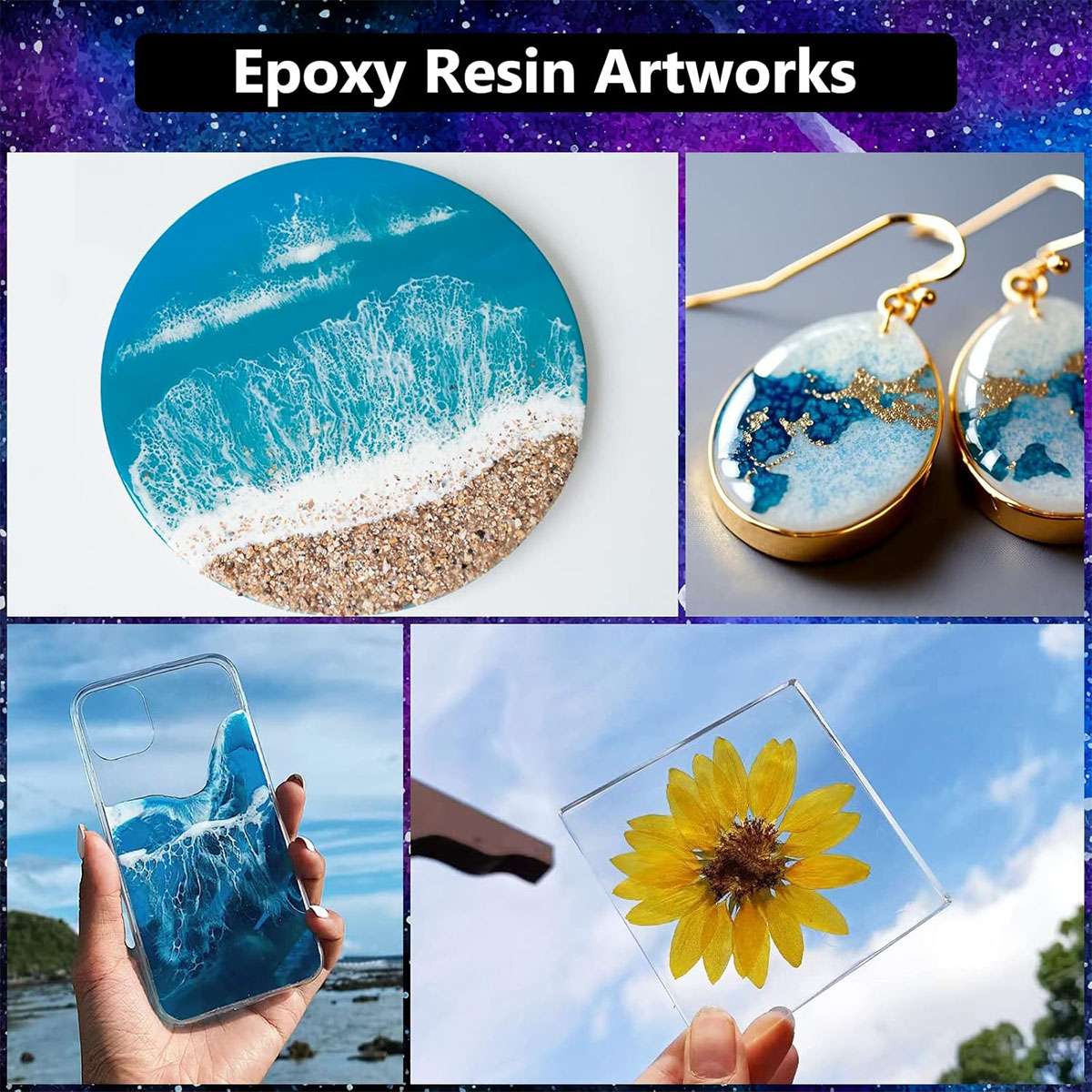 1000ml Crystal Clear Epoxy Res - đánh giá và giá Resin Art With Wood