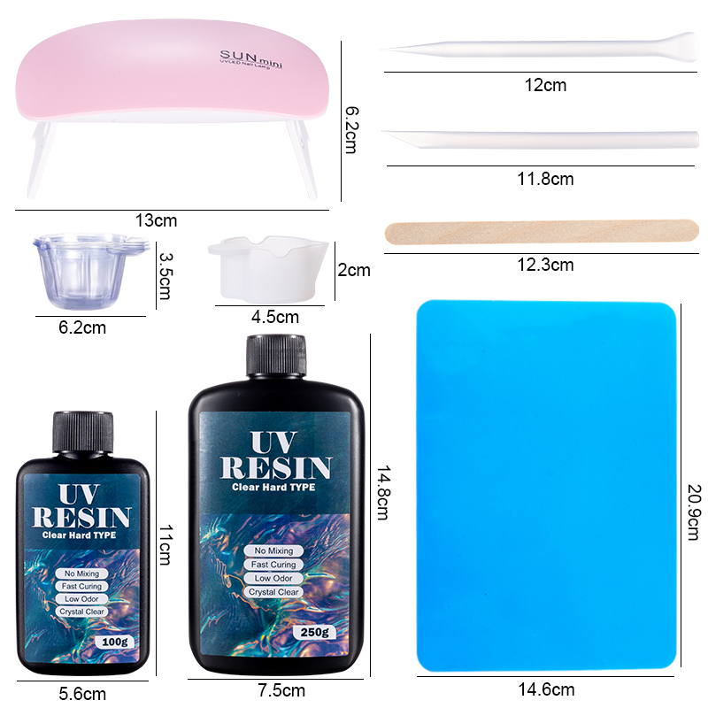 100g/250g Clear UV Resin Hard  - đánh giá và giá Uv Resin Clear Hard