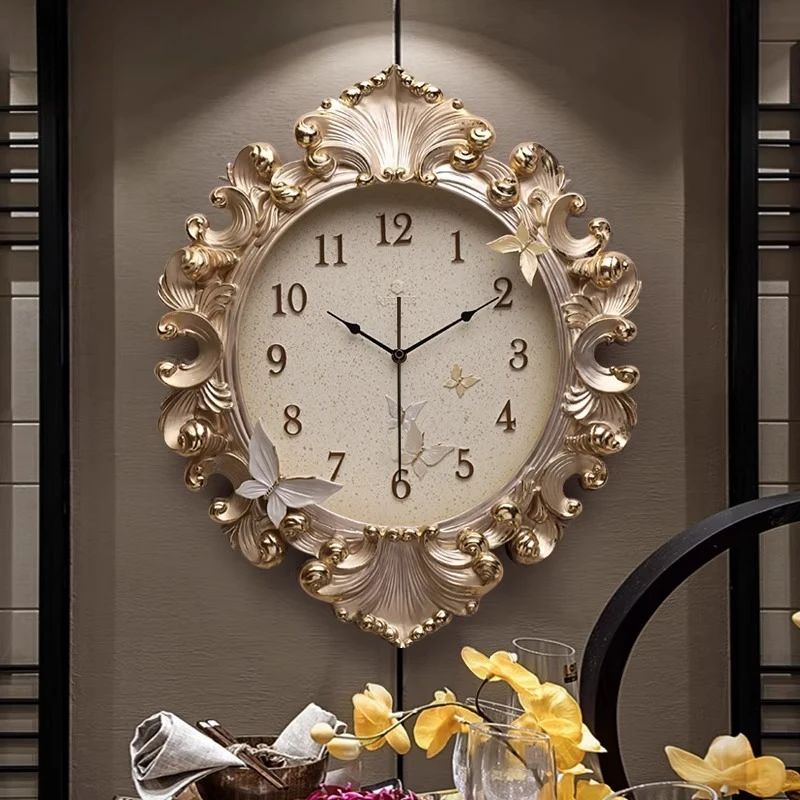 European Style Room Wall Clock - đánh giá và giá Resin Art Wall Clock