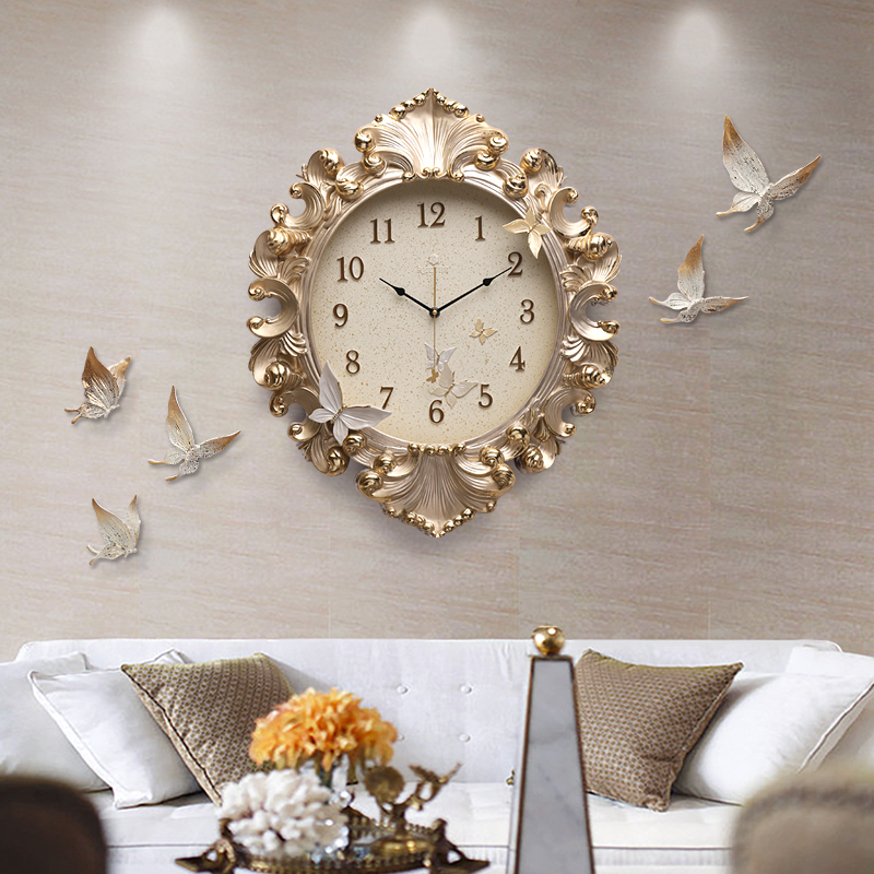 European Style Room Wall Clock - đánh giá và giá Resin Art Wall Clock